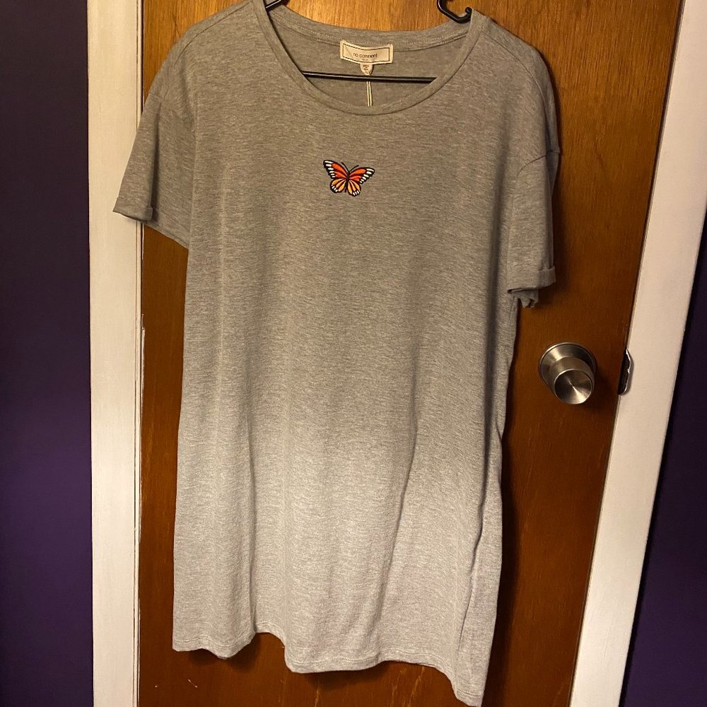 no comment shirt dress